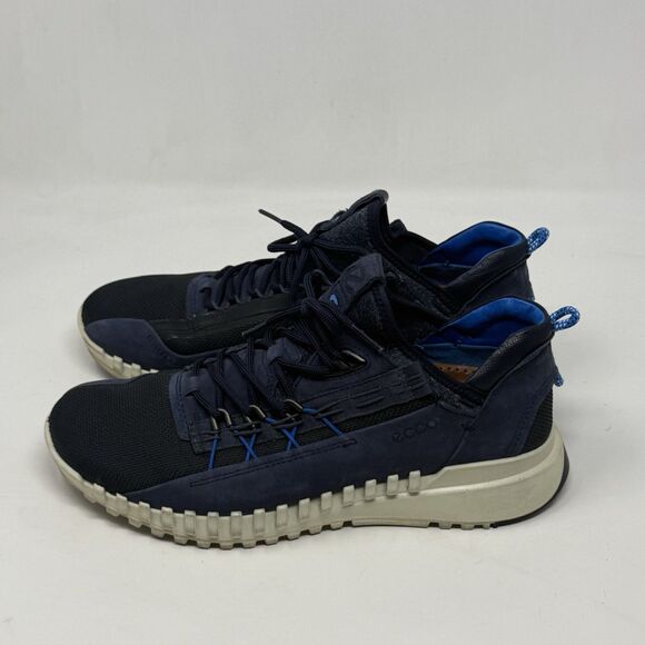 Ecco Zipflex Shoes Mens 7 - 7.5 EU 41 Blue Suede Office Comfort Sneakers - Picture 4 of 16